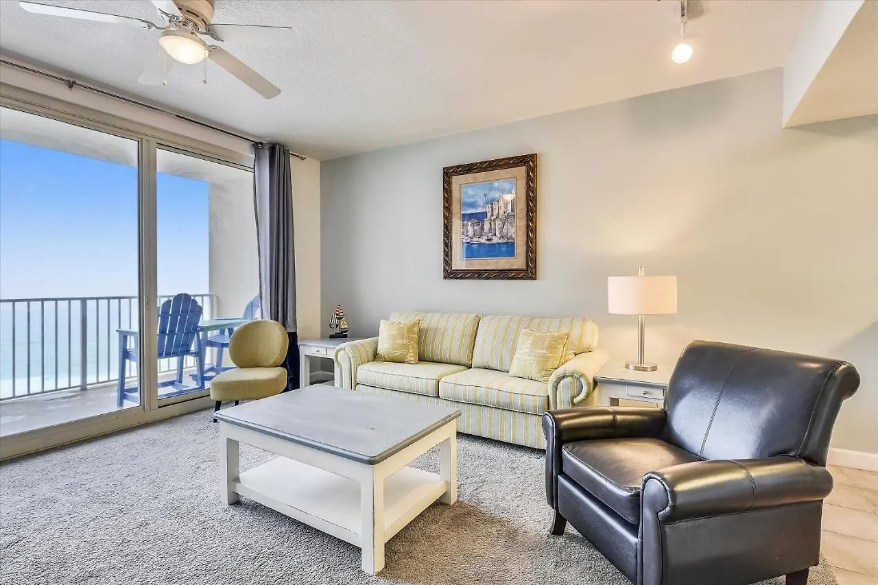 Shores Of Panama 1211- Sleeps 6, Gulf View, Reserved Parking! Free Fun! Condo Panama City Beach Apartment